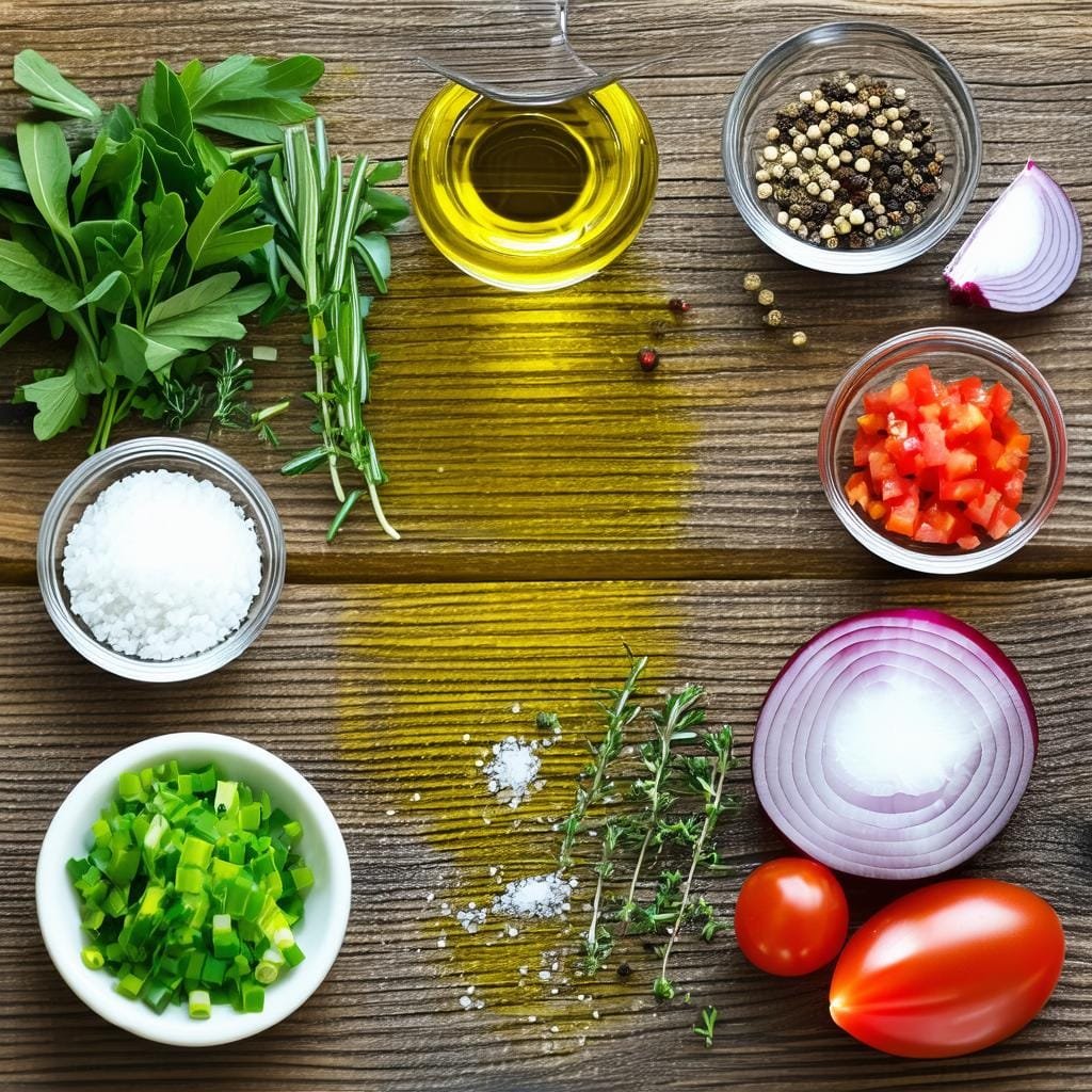 Ingredientes Básicos para um Vinagrete Clássico