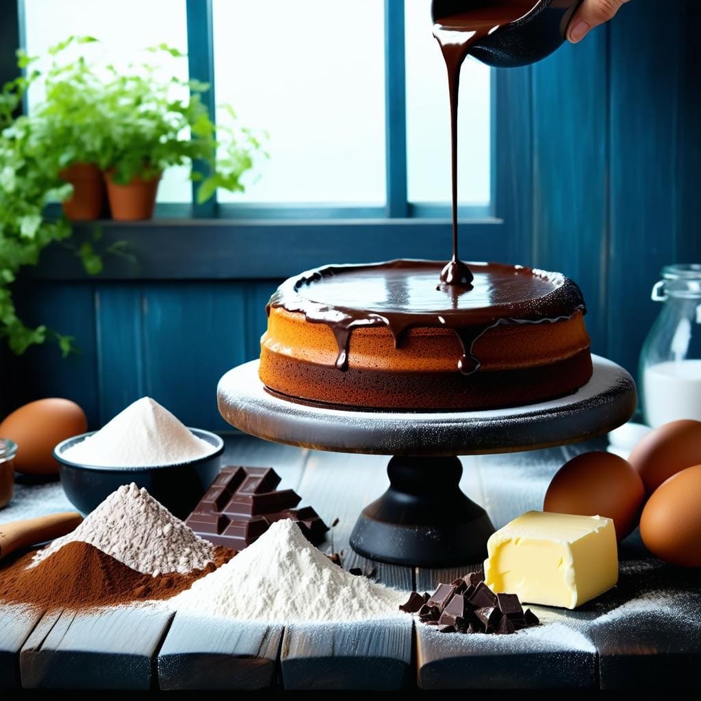 Cobertura simples para bolo de chocolate