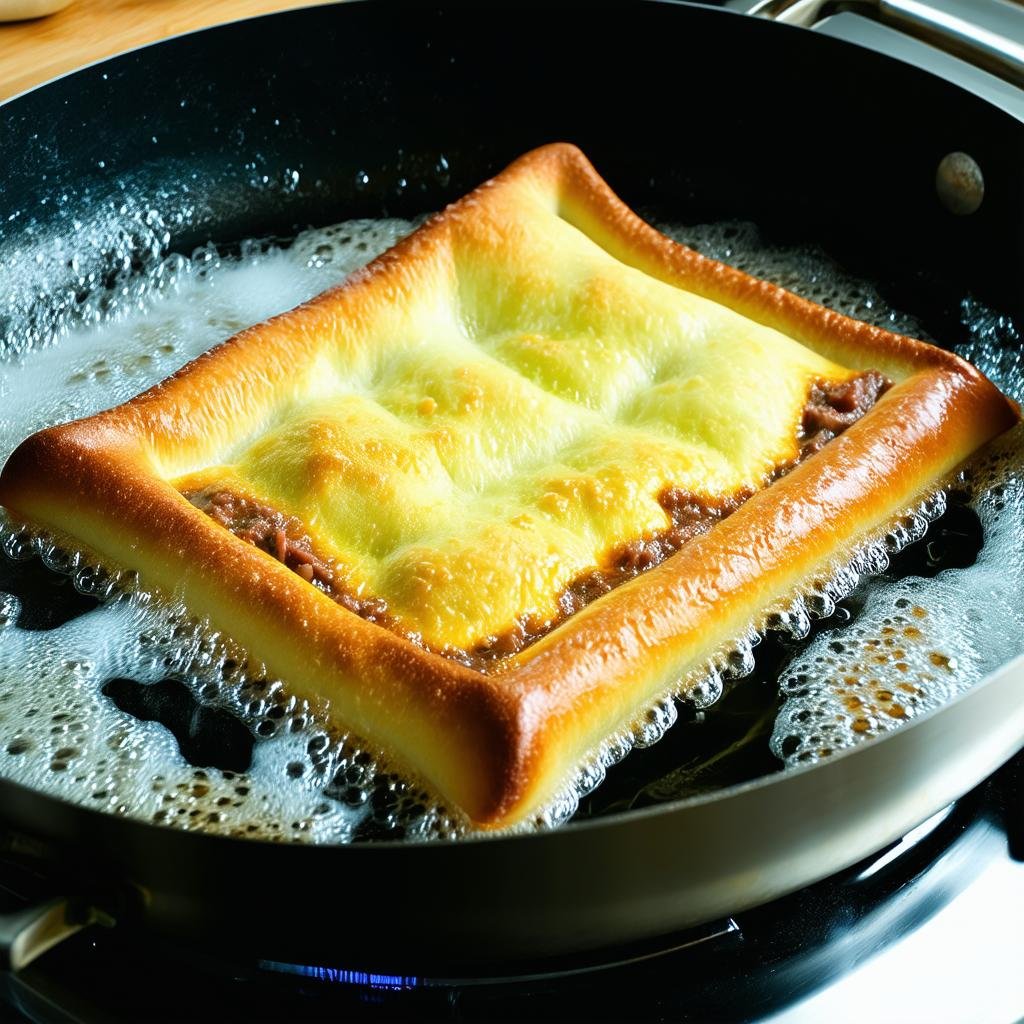 Fritando o Pastel para Ficar Crocante
