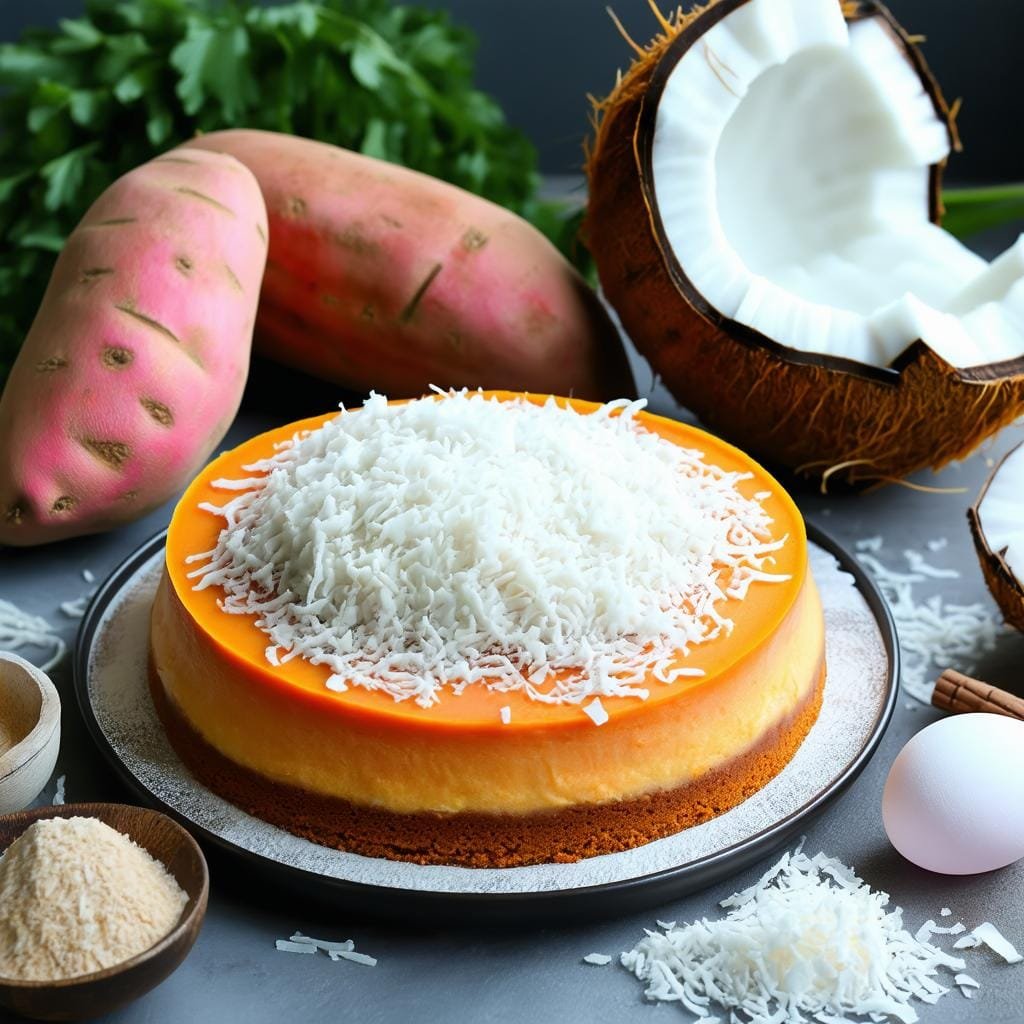 Ingredientes para o Bolo de Batata Doce com Coco