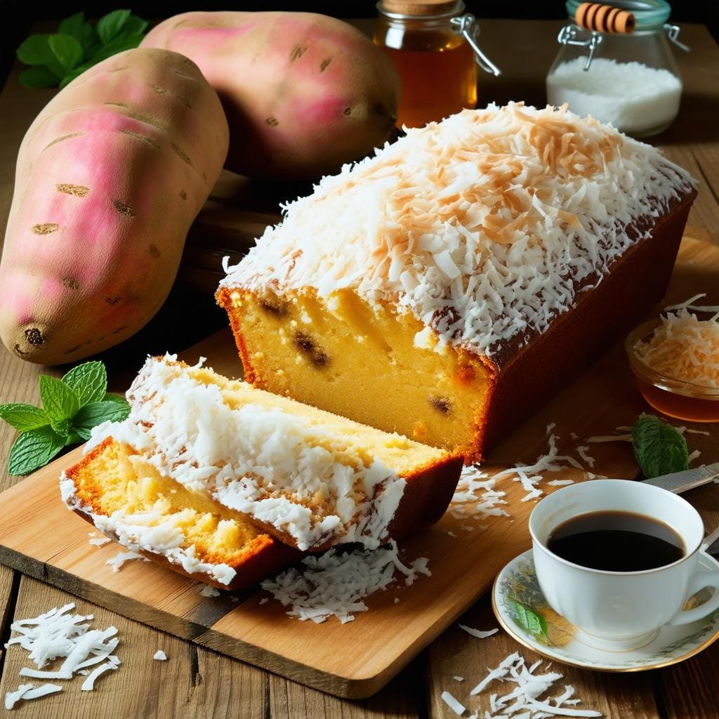 Preparo do Bolo de Batata Doce com Coco Ralado