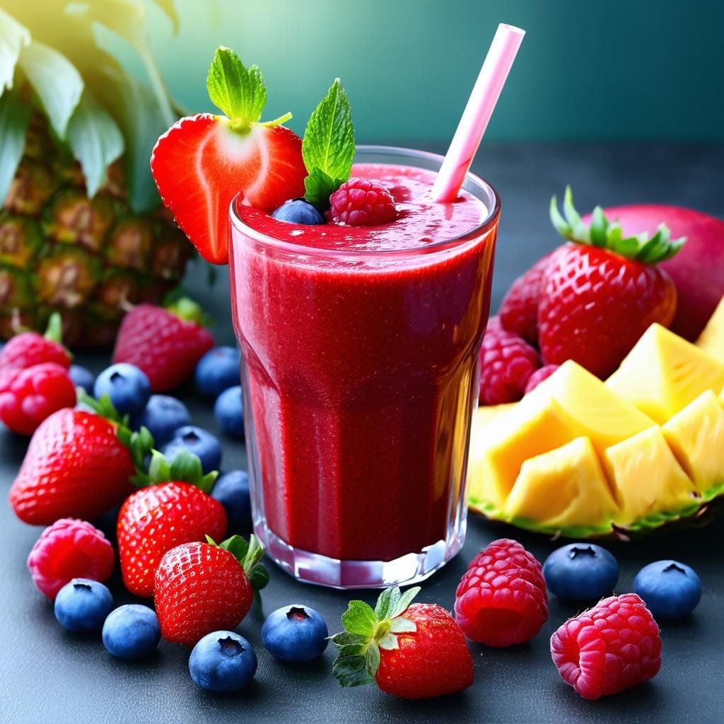 Receita Clássica de Smoothie de Frutas Vermelhas