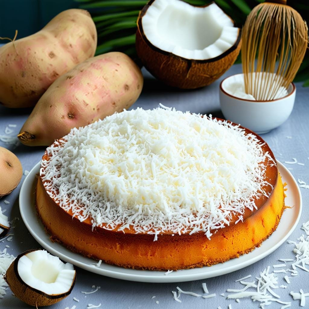 Blog 7 Receita de Bolo de Batata Doce com Coco Ralado