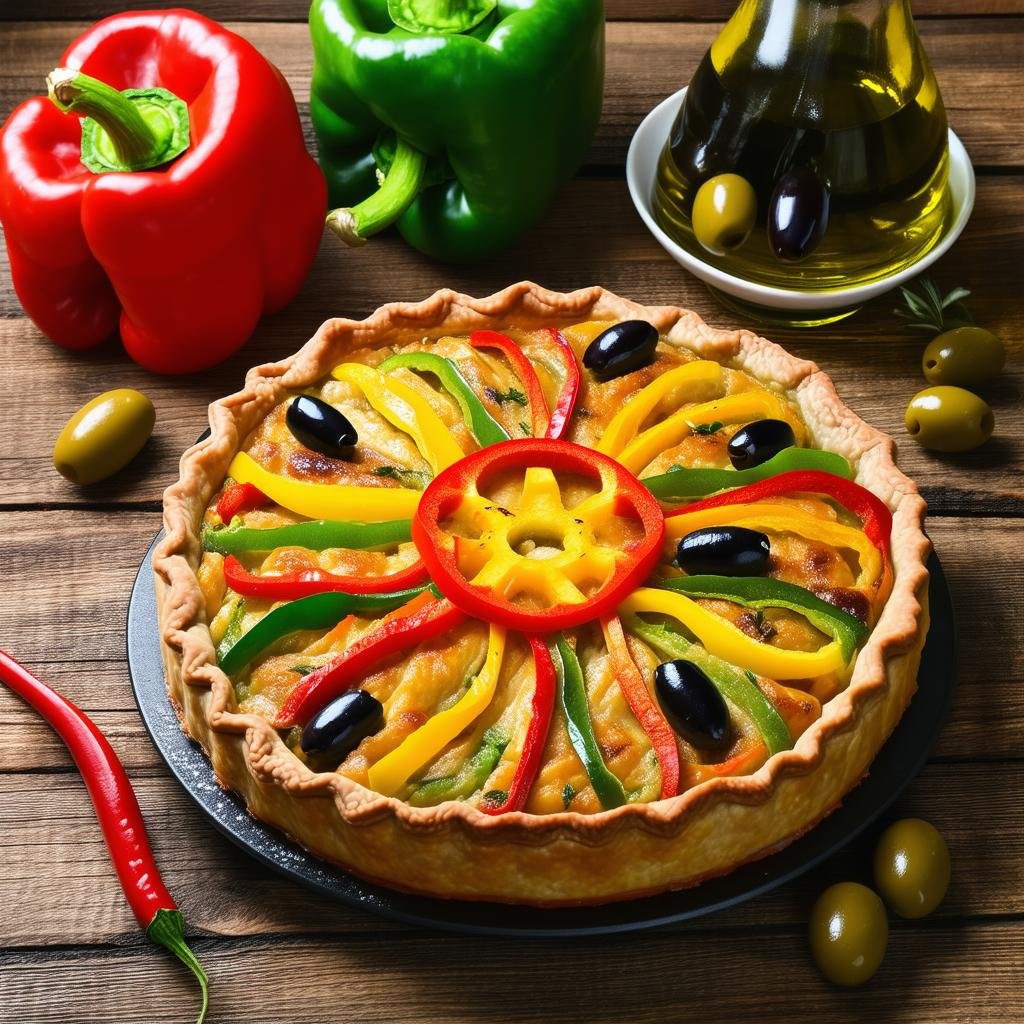 Blog 5 Torta salgada com pimentão e azeitona