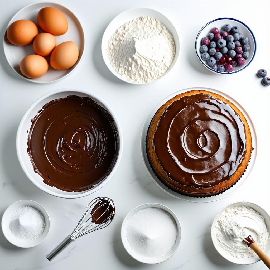Variações da receita de bolo de chocolate simples