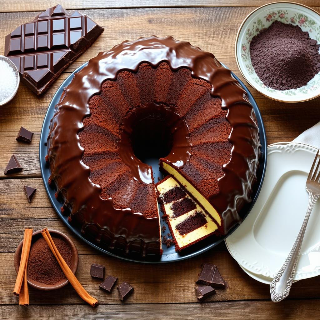 Bolo de Chocolate com Recheio de Brigadeiro