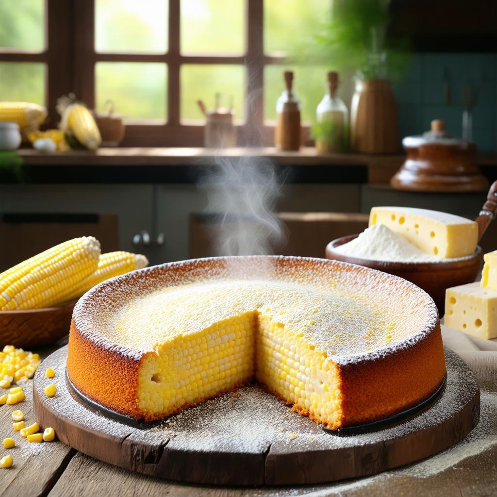 Bolo de Milho Cremoso com Fubá