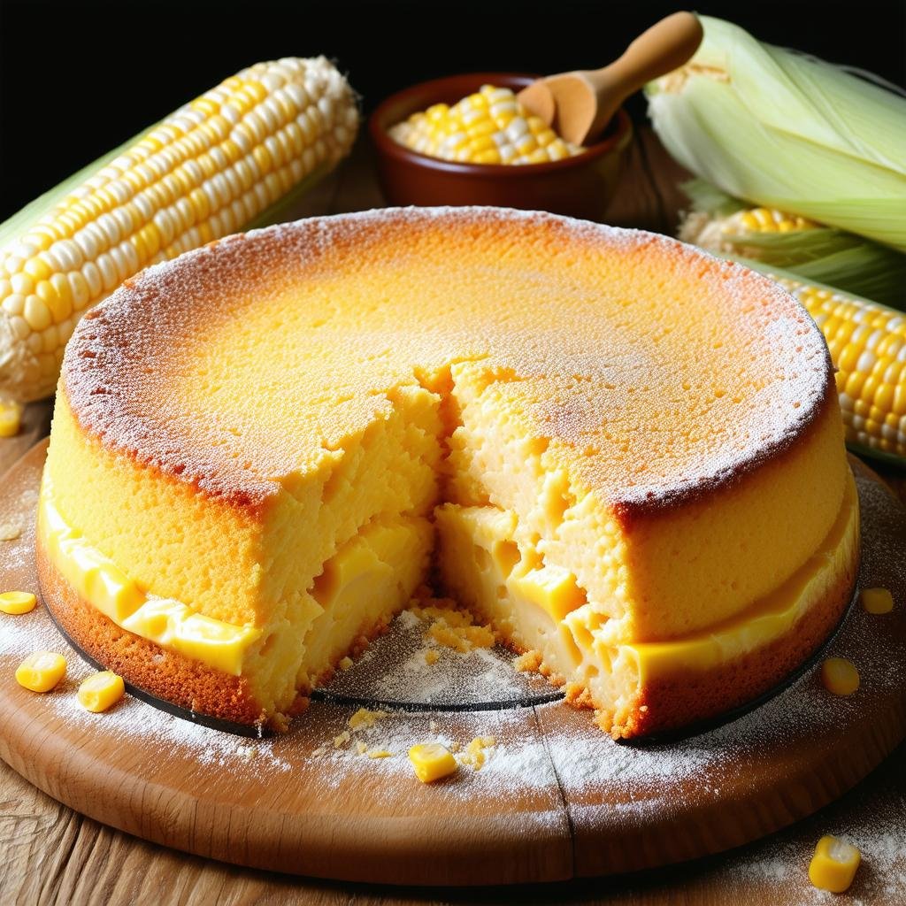 Bolo de Milho Cremoso com Queijo