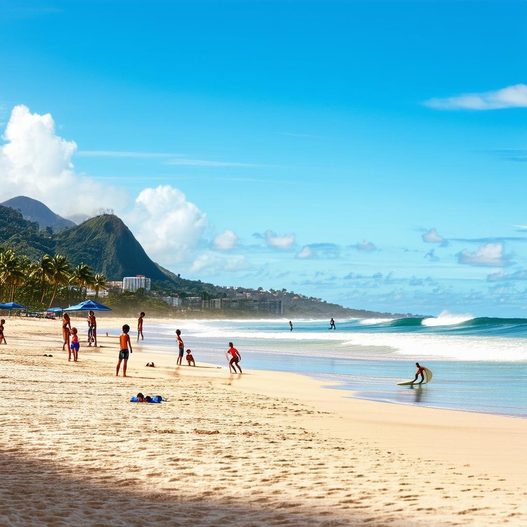 Praia de Pitangueiras: Para famílias e surfistas