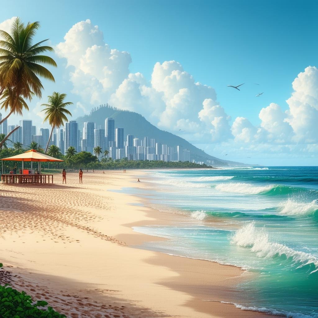 Praias urbanas com infraestrutura completa