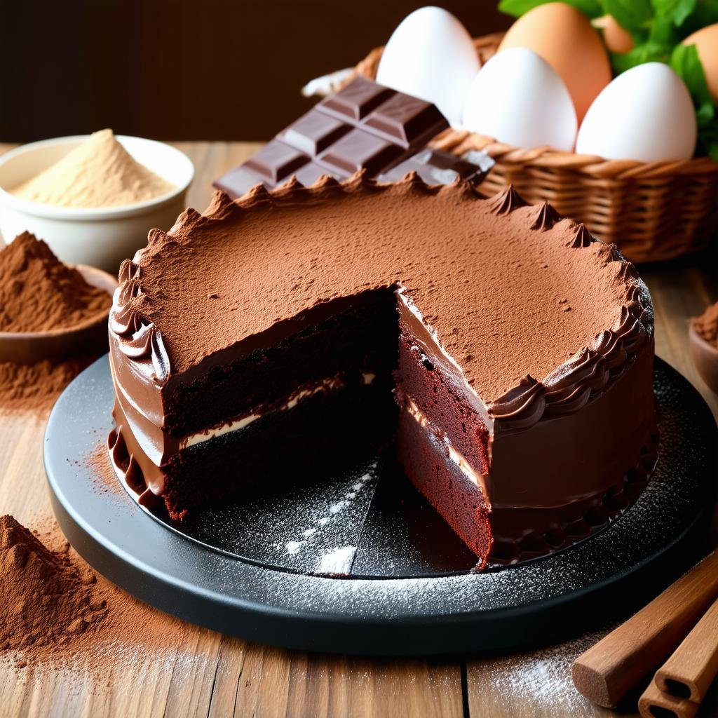 Receita Clássica de Bolo de Chocolate