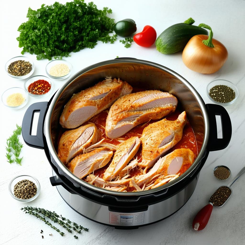 Receita Clássica de Frango Desfiado na Panela de Pressão Receita Clássica de Frango Desfiado na Panela de Pressão