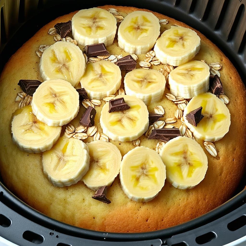 Bolo de banana com aveia na airfryer: opção saudável e nutritiva