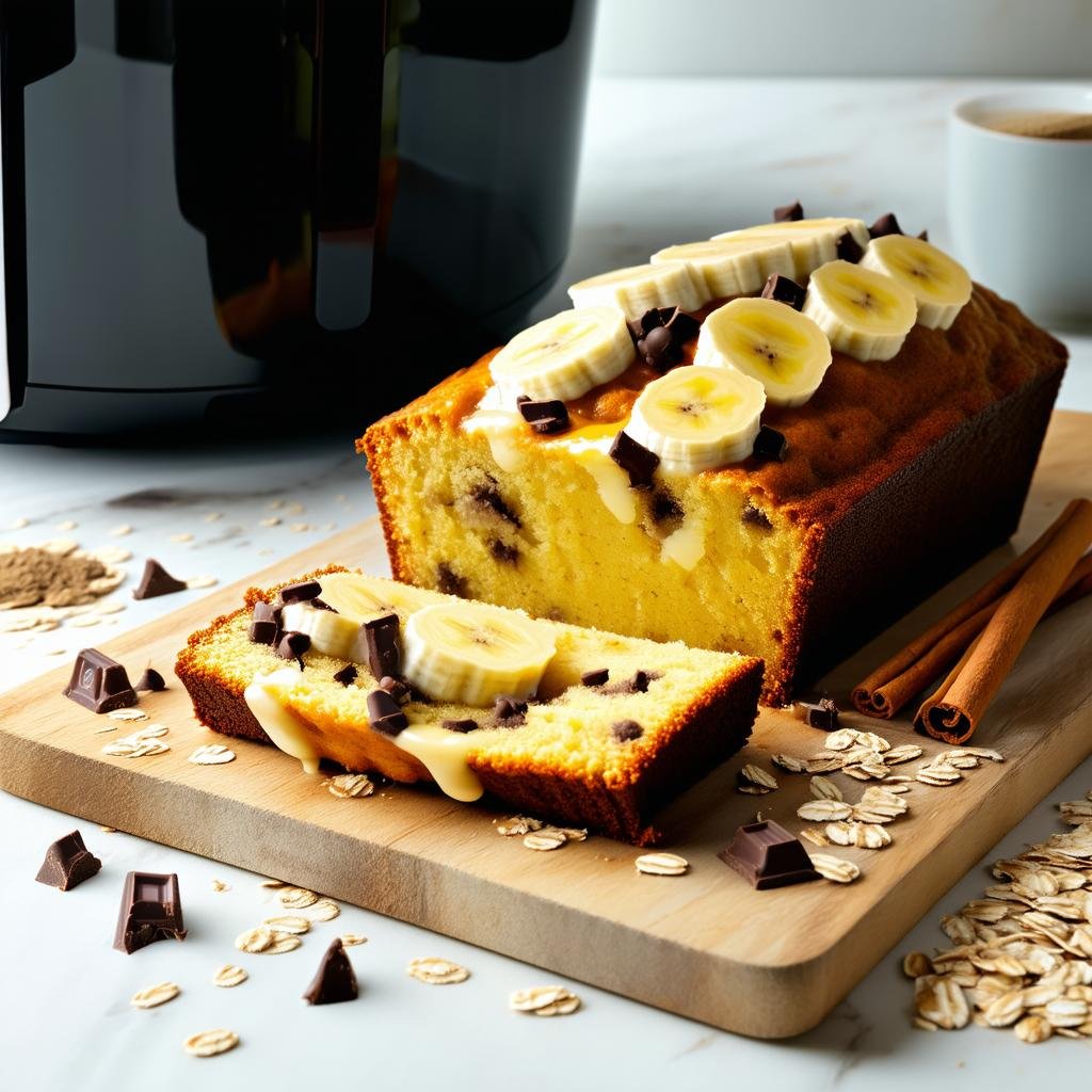 Bolo de banana com chocolate fit na airfryer: para matar a vontade de doce