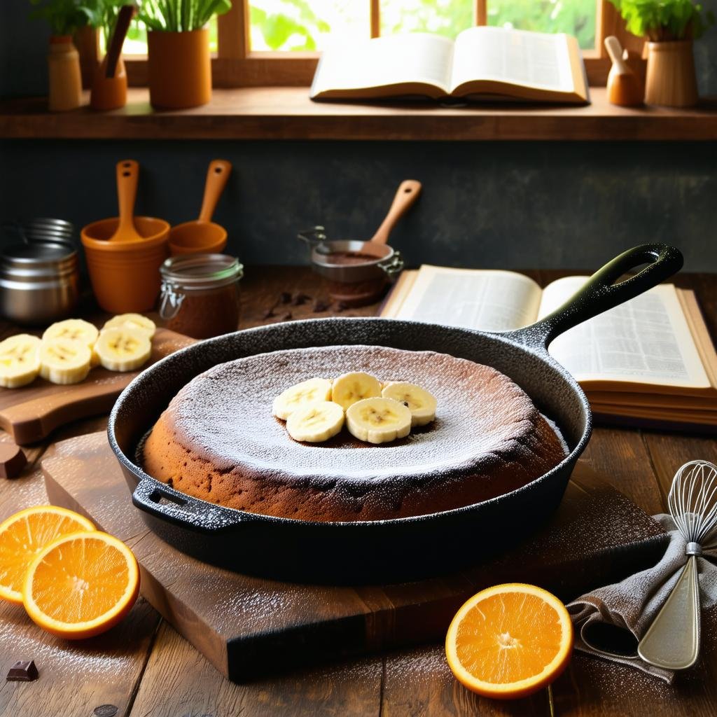 Bolo de frigideira fácil de chocolate