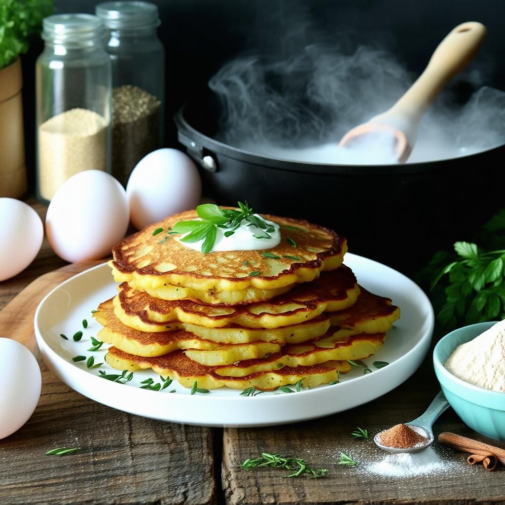 Panquecas de batata sem ralar batatas