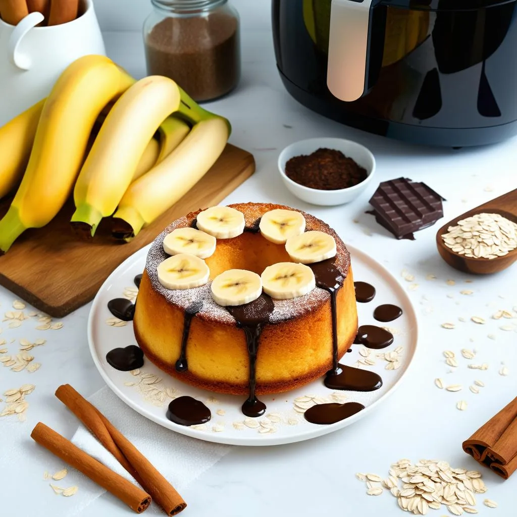 Variações criativas para o seu bolo de banana na airfryer