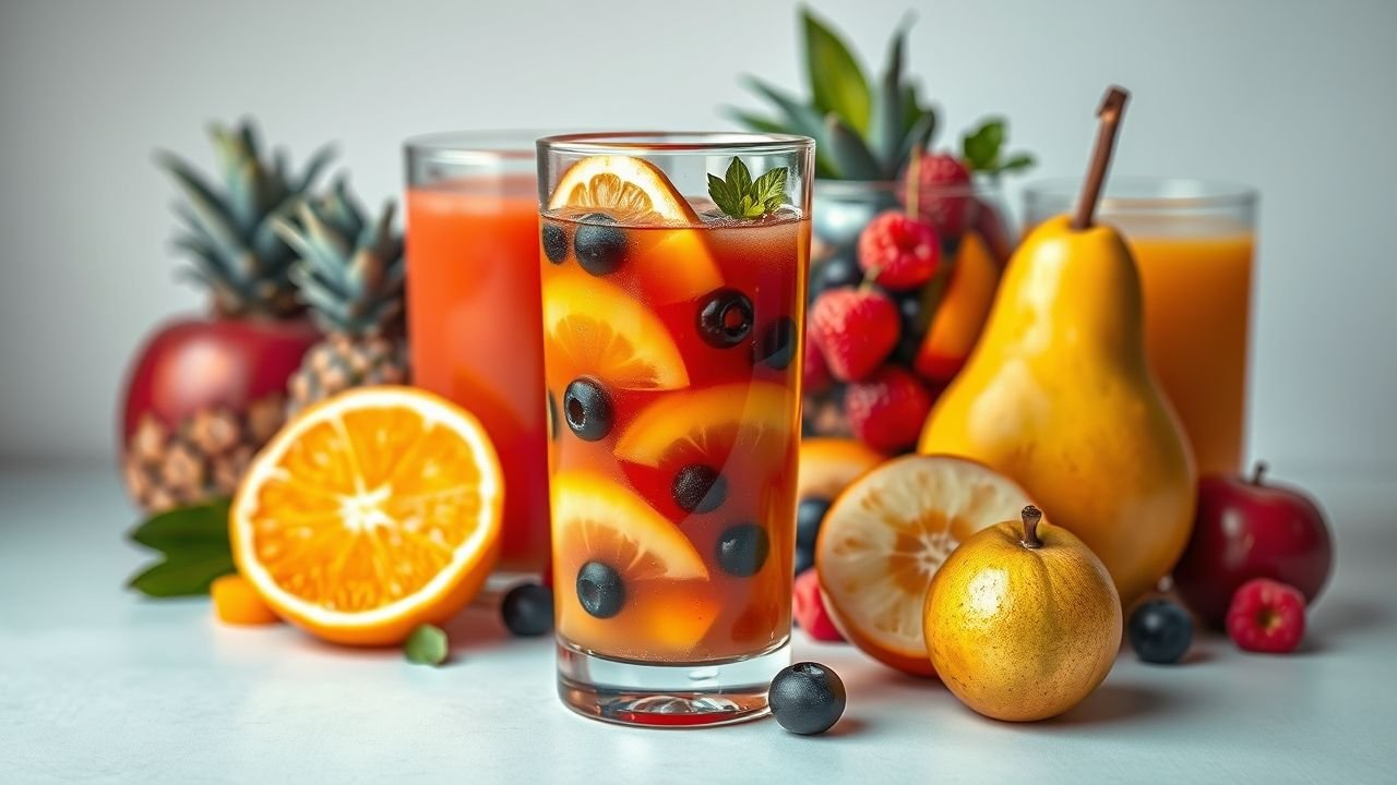 Misturas de suco de maçã com outras frutas